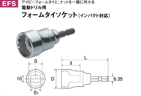 電ドル用フォームタイソケット