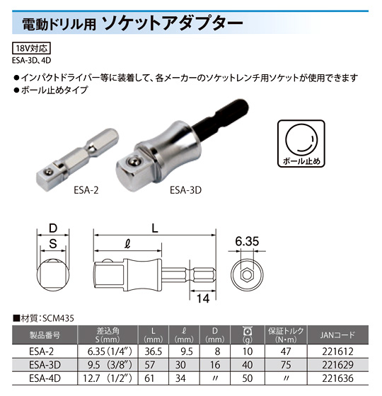 電ドル用ソケットアダプター