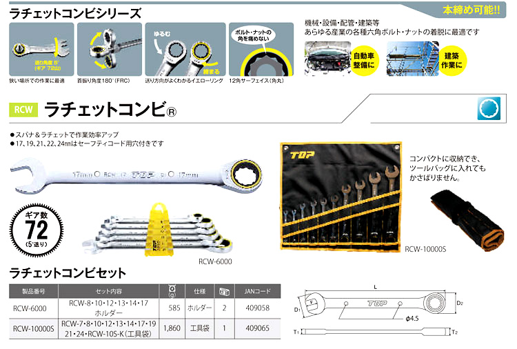 ラチェットコンビセット