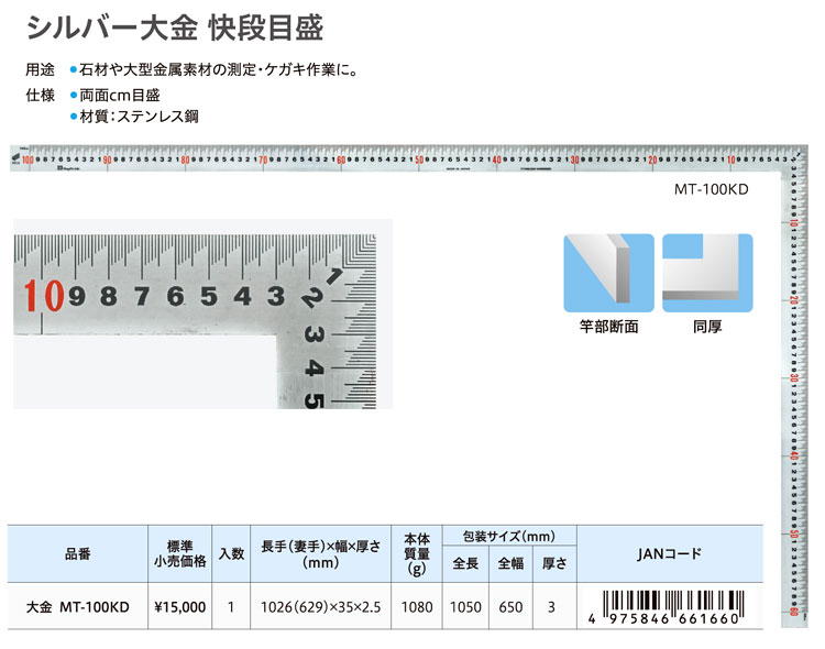 シルバー大金 快段目盛