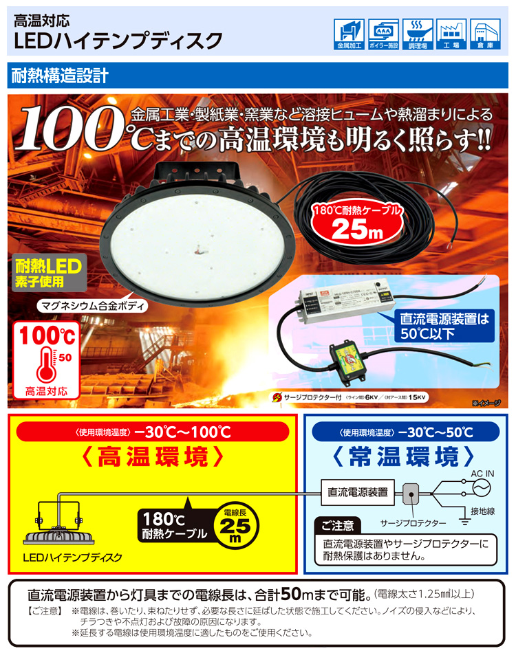 LEDハイテンプディスク80W(耐熱仕様)