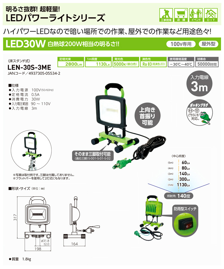 LEDパワーライト30W