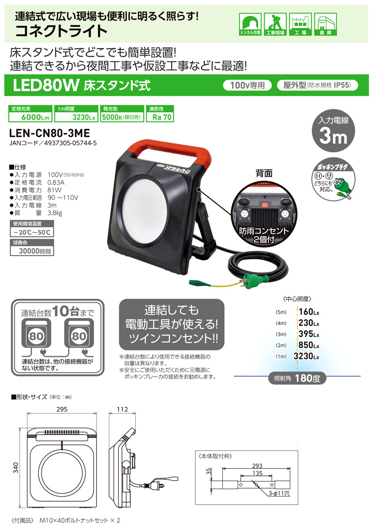LEDコネクトライト80W