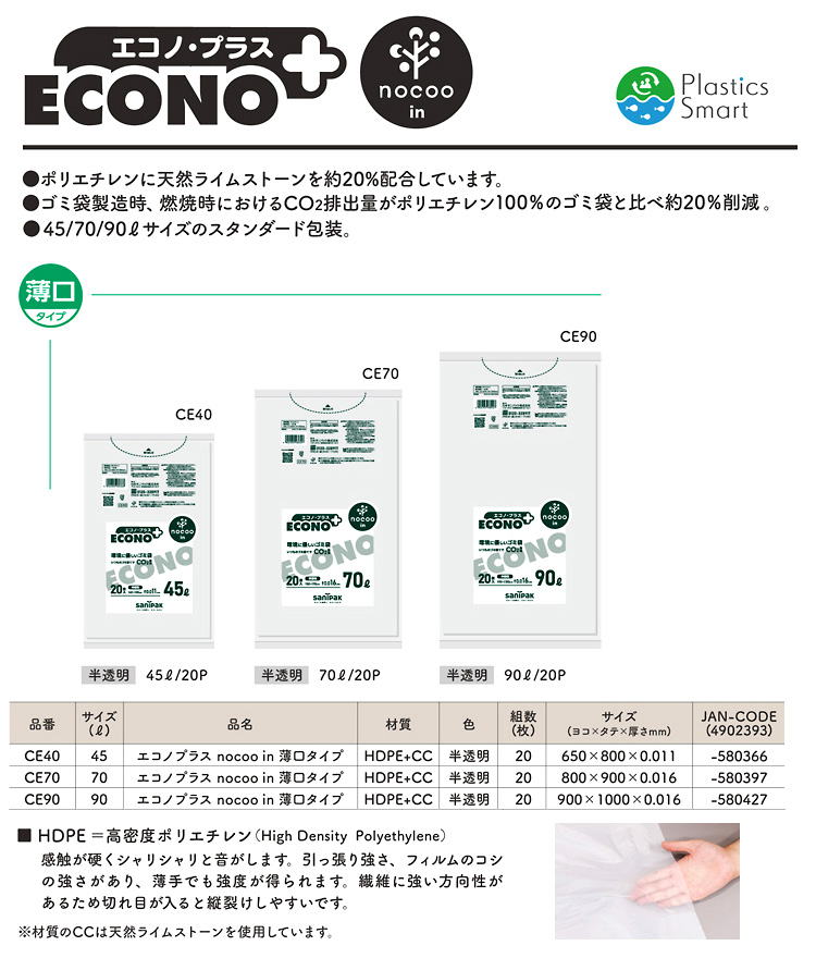 〔ごみ収集〕エコノプラス nocoo in(薄口)