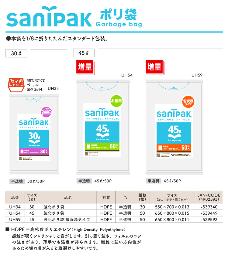 サニパック強化ポリ袋