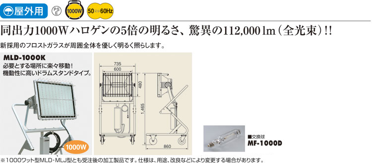 屋外用1000Wメタハラトドラムスタンド