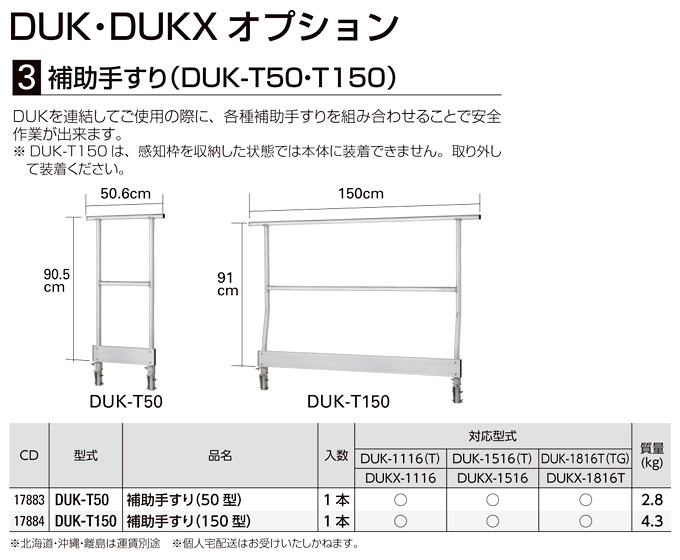 【長谷川作業台オプション】補助手すり