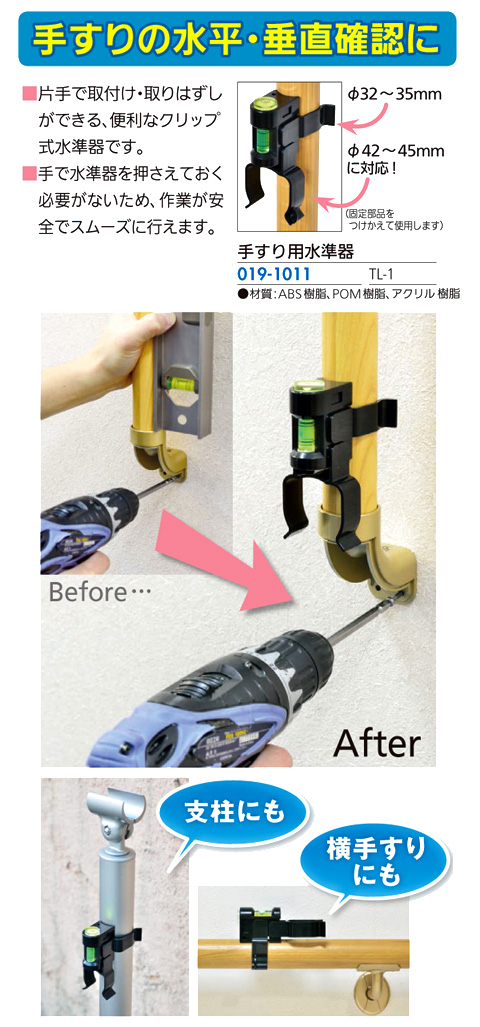 手すり用水準器