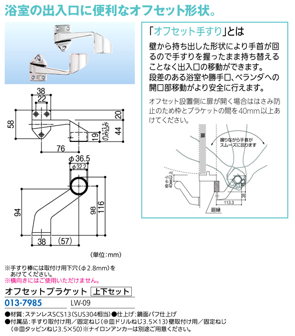 〔ステンロストワックス〕オフセットブラケット