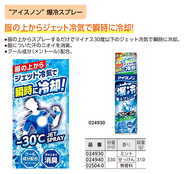 アイスノン爆冷スプレー(衣類用)