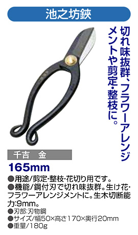 〔千吉 金〕池之坊鋏
