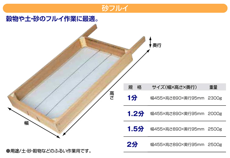 砂フルイ