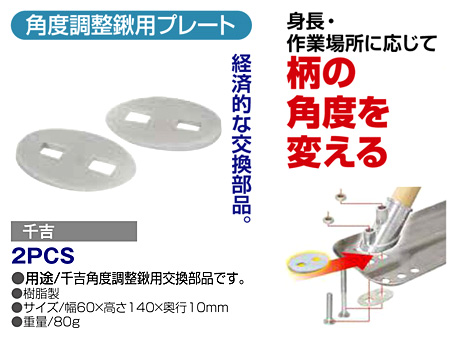 〔千吉〕角度調整鍬用プレート