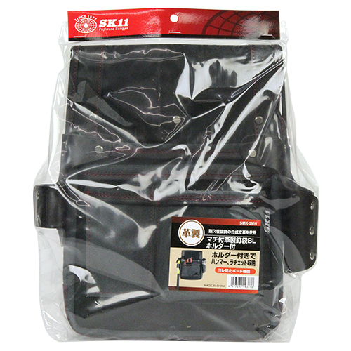 〔SK11〕マチ付革製釘袋BLホルダーＨ