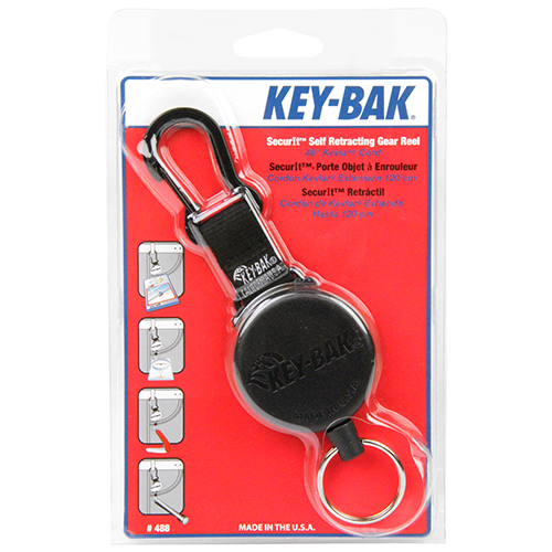 〔KEY-BAK〕カラビナキーリール120cm