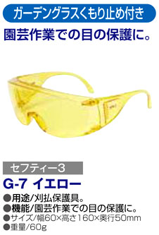 〔セフティー3〕ガーデングラスくもり止め付き
