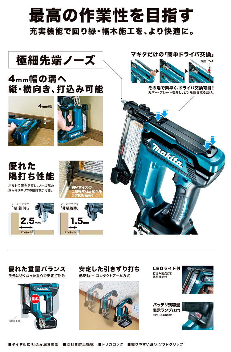 マキタ makita 充電式ピンタッカ用ドライバー 191C41-6 待望