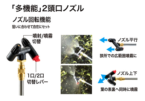 マキタ H型2頭口ノズル A-72609 / 園芸用アクセサリ・パーツ / 電動