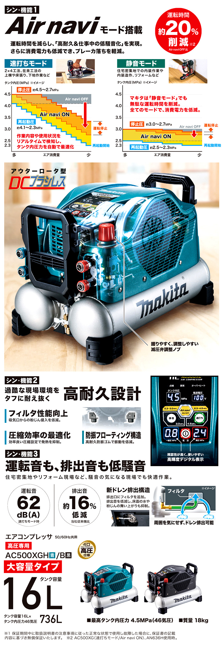 エアコンプレッサ【高圧専用】