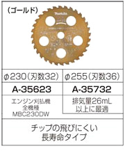 刈払機用ファインチップソー（ゴールド）