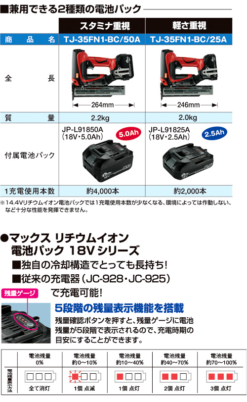 18V5.0Ahリチウムイオン電池パック