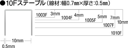 10F 各社共通 ステープル