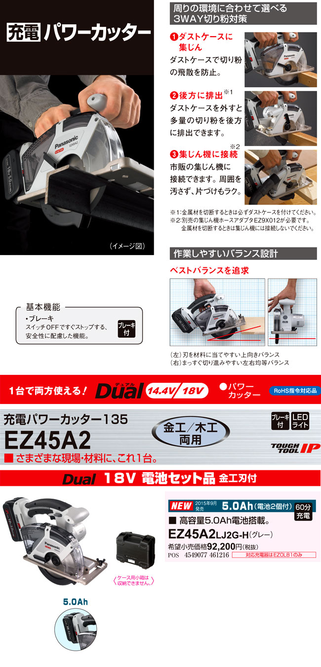 ご注文で当日配送 Panasonic 充電パワーカッター 14.4V 5.0Ah