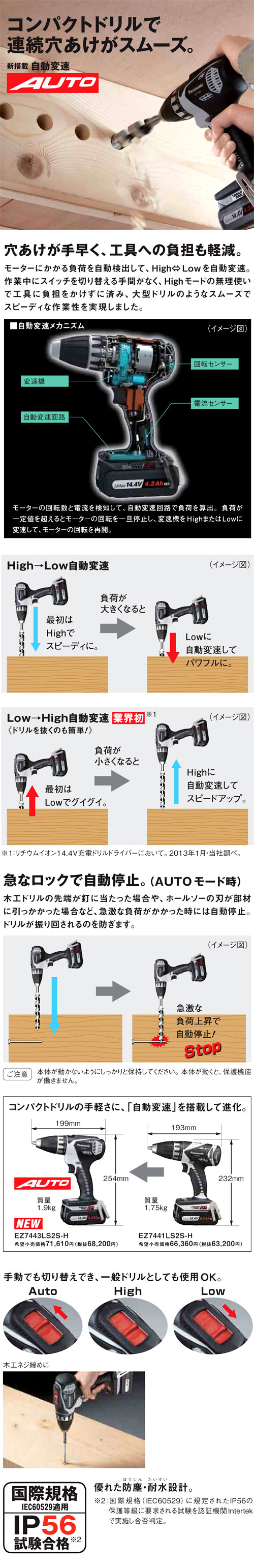 14.4V 充電ドリルドライバー