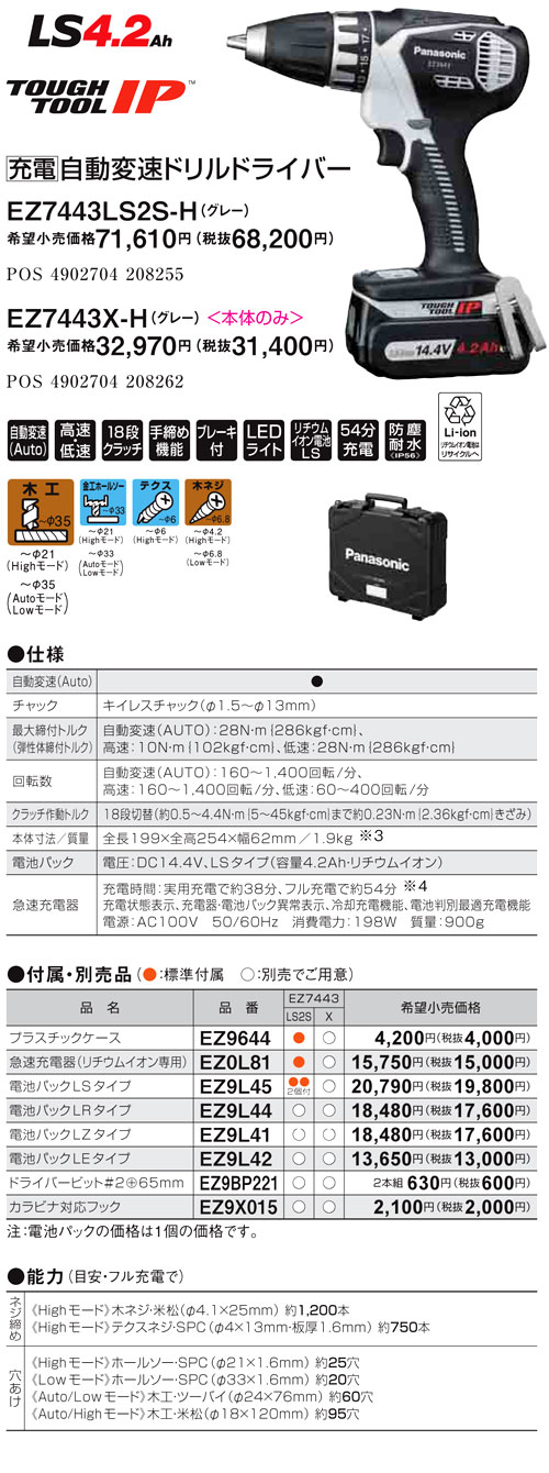 14.4V 充電ドリルドライバー