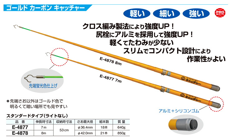 プロメイト ゴールドカーボンキャッチャー E-4878 マーベル ミノル工業-