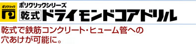 ミヤナガ 〔ポリクリック〕乾式ドライモンドコアドリルセット(SDS