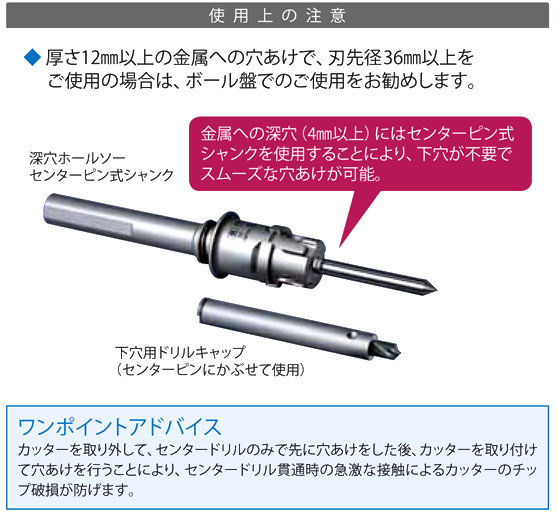 深穴ホールソー(ポリクリック)カッター 120mm ミヤナガ PCF120C