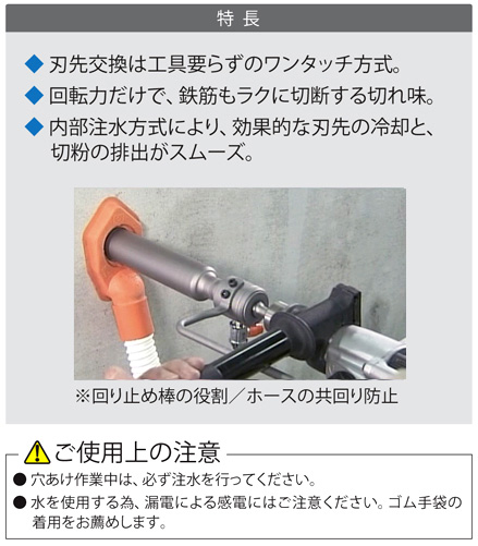 ミヤナガ ポリクリック 湿式ウェットモンドコアドリル カッター 刃先径