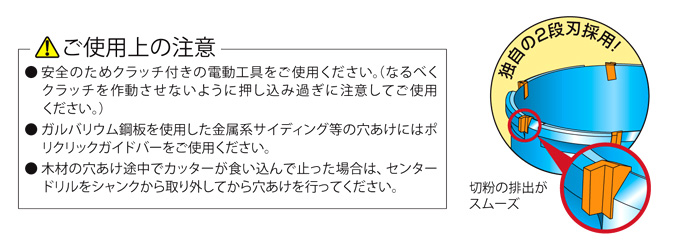 ミヤナガ 〔ポリクリック〕ガルバウッドコアドリル用(カッターのみ