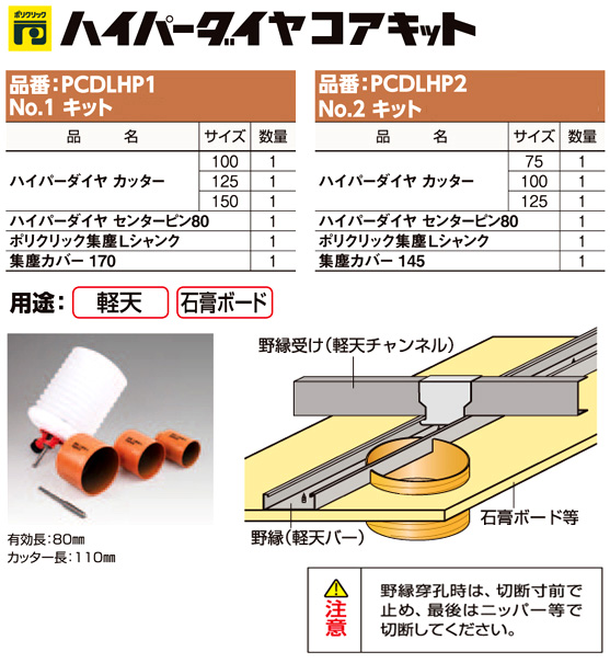 乾式ハイパーダイヤコアドリル カッター Φ32 ミヤナガ 3792200 日本