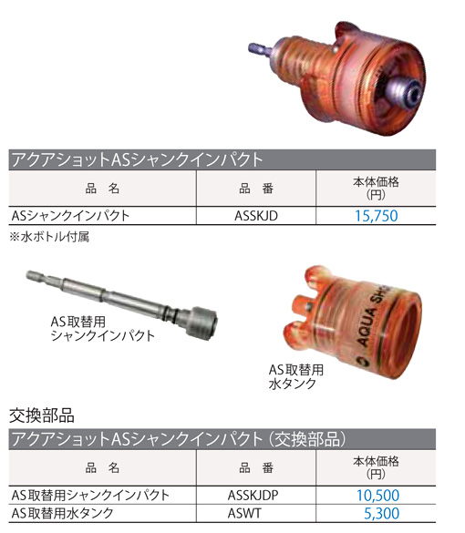 アクアショット用シャンクインパクト