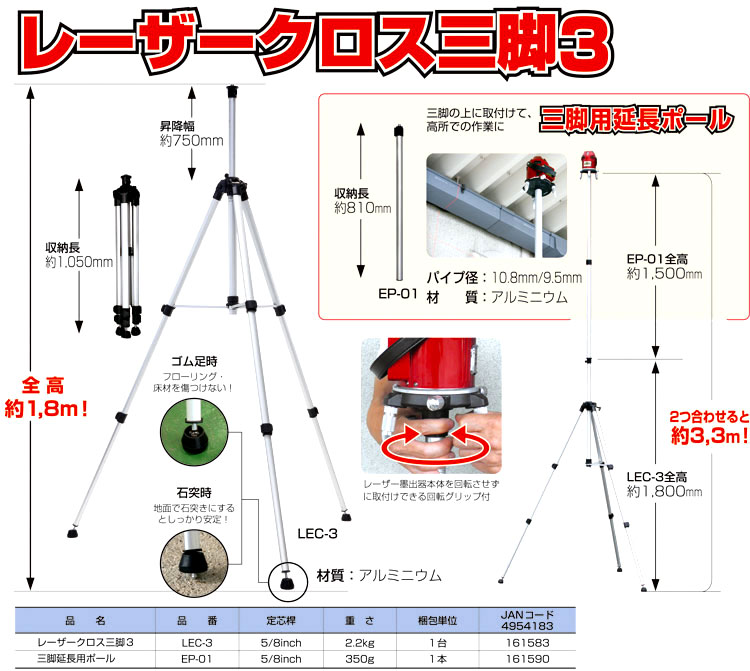 レーザークロス三脚３