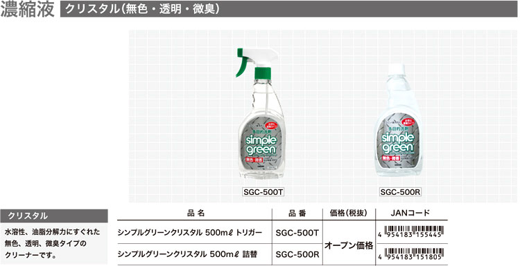 ムラテックKDSシンプルグリーンクリスタル5G詰替用 SGC-5G 1個 - 洗剤