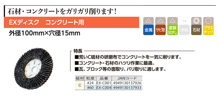 EXディスク(コンクリート用)