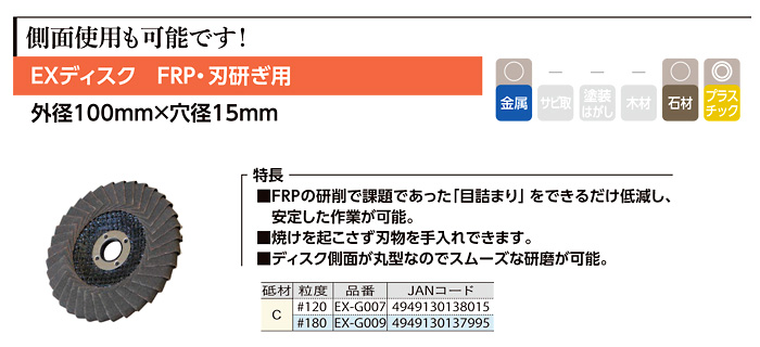 EXディスク(FRP・刃研ぎ用)