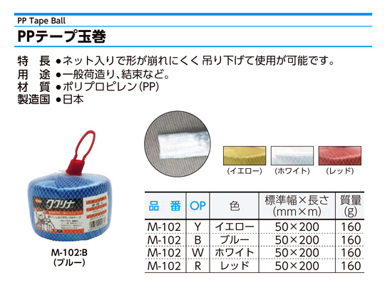 〔結束紐〕PPテープ玉巻ネット入