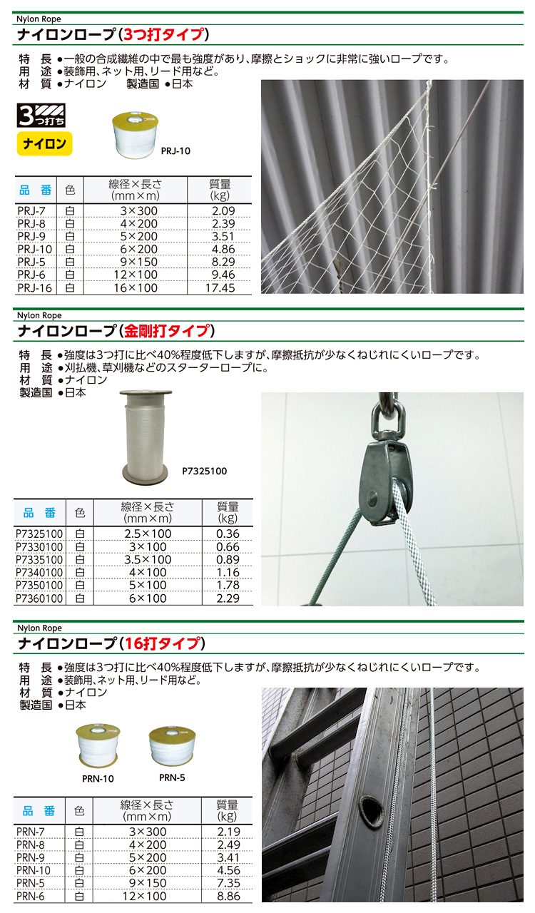 ナイロンロープ(リール)