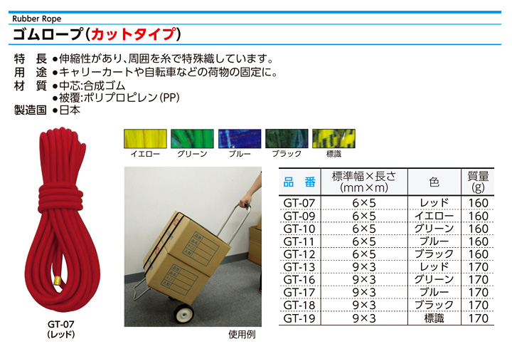 ゴムロープ(カットタイプ)