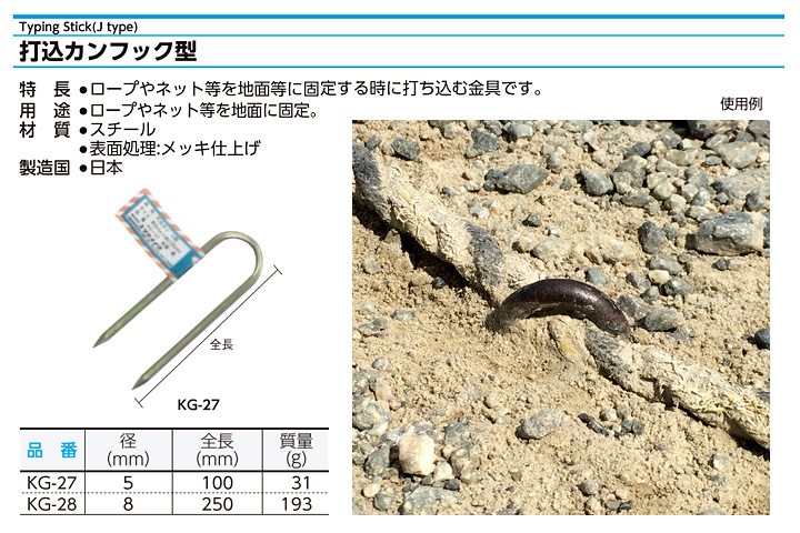 打込カンU型