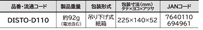 レーザー距離計ディストD110