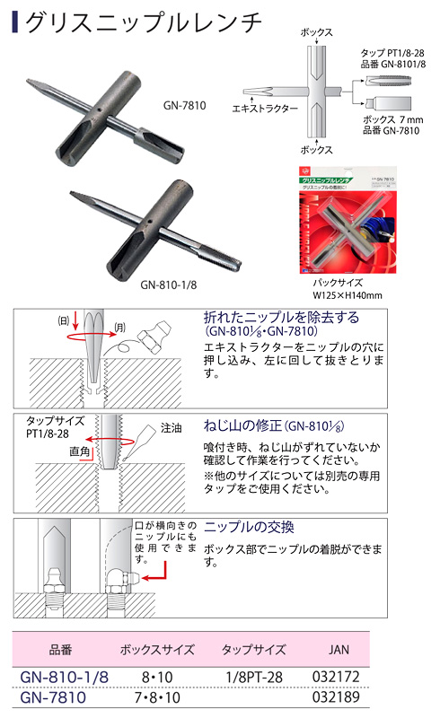 〔Light〕グリスニップルレンチ