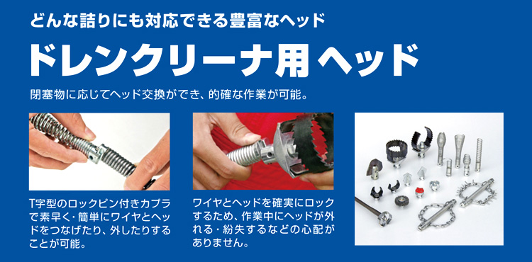 ワイヤ径22mmドレンクリーナ用ダブルソー