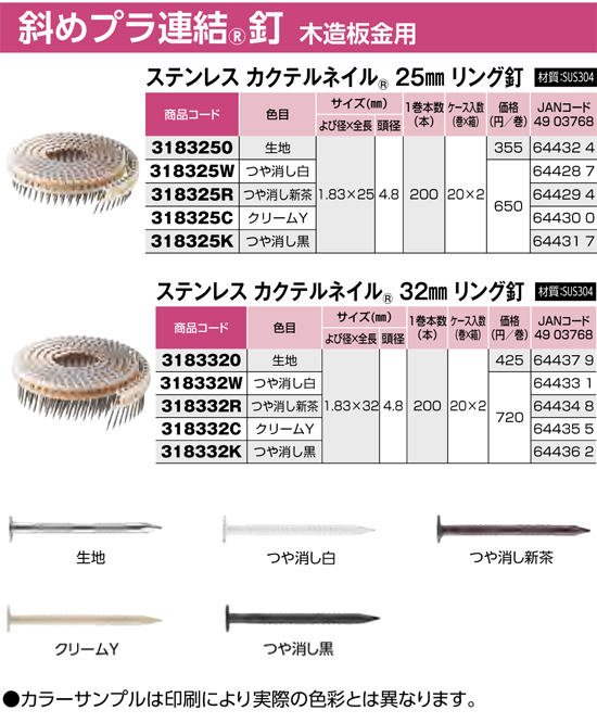 斜プラ連結ステンレスリングカクテルネイル