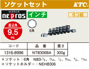 ネプロスソケットセット(差込角9.5sq)