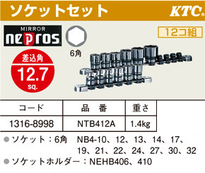 ネプロスソケットレンチセット(差込角12.7sq)